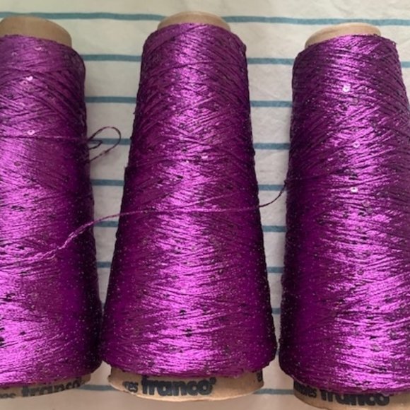 Purple Sequin Thread - Picture 2 of 2